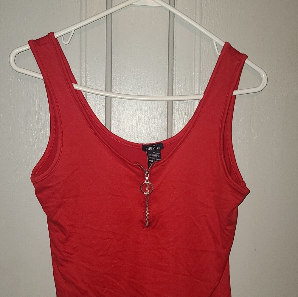 Red tank top